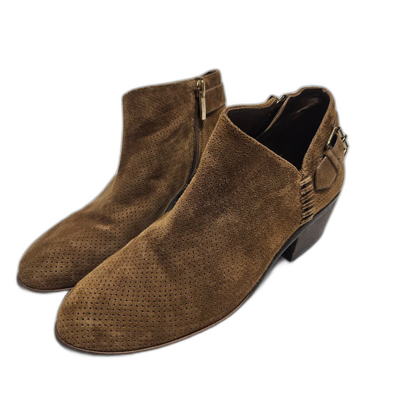 Vince Camuto W SZ 6 Leather Western ankle booties Brown Suede Boho Parveen - Picture 1 of 7